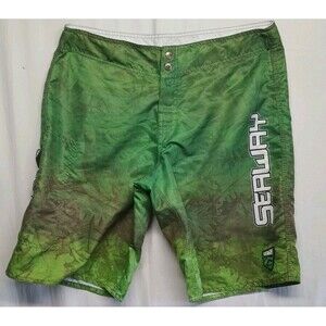 Seaway Green Mens Large 34-36 Board Shorts Brazilian Swim Beach Quality Resort